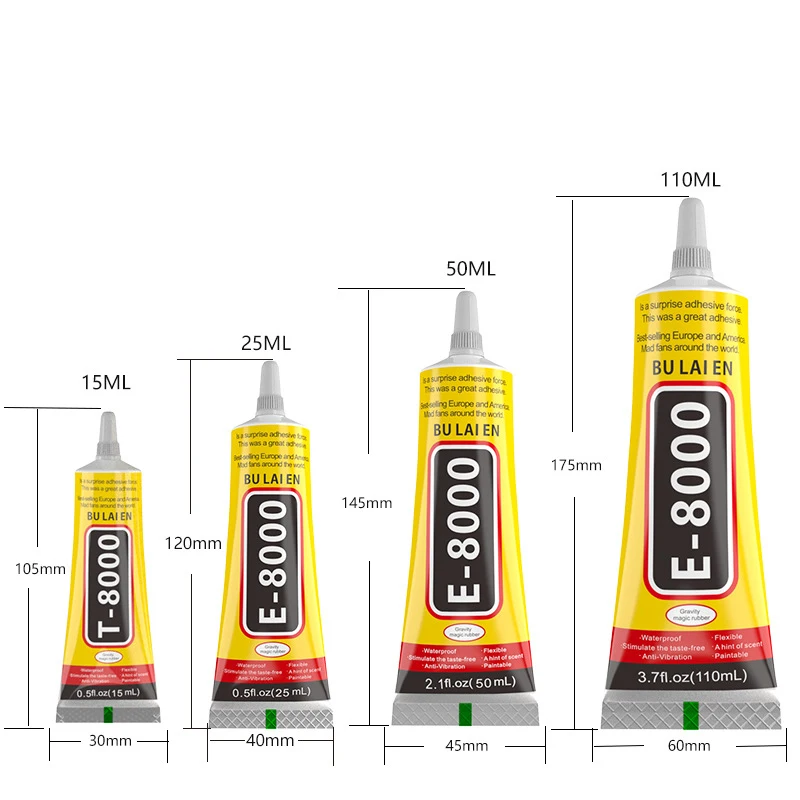 E8000 Multi-Purpose Liquid Glue Super Strong Adhesive for Jewelry Crafts Rhinestones DIY Phone Screen Glass Nail Gel 15/50/110ml - Image 4