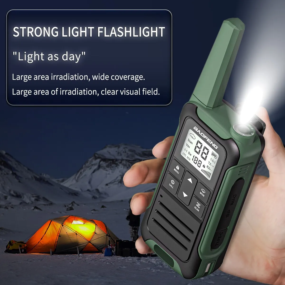 2pcs Baofeng F22 Mini Walkie Talkie PMR FRS Long Range Rechargable Portable Kids Two Way Radio Type-C Charger for Camping Trip - Image 4