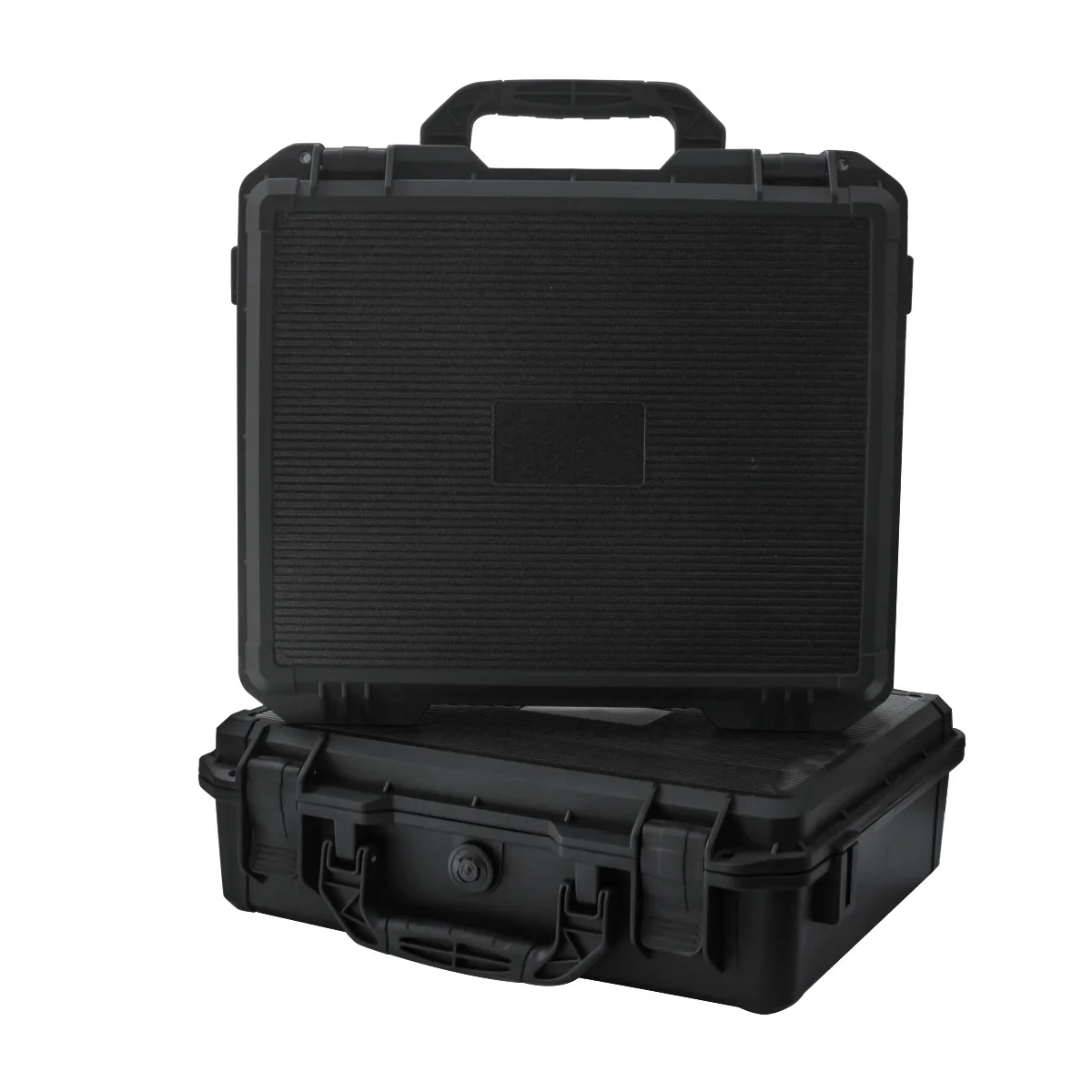 Waterproof and Durable Black Camera/tool Suitcase, Customizable Foam Interior, Portable, Safe Storage Case, Shock Resistant Case