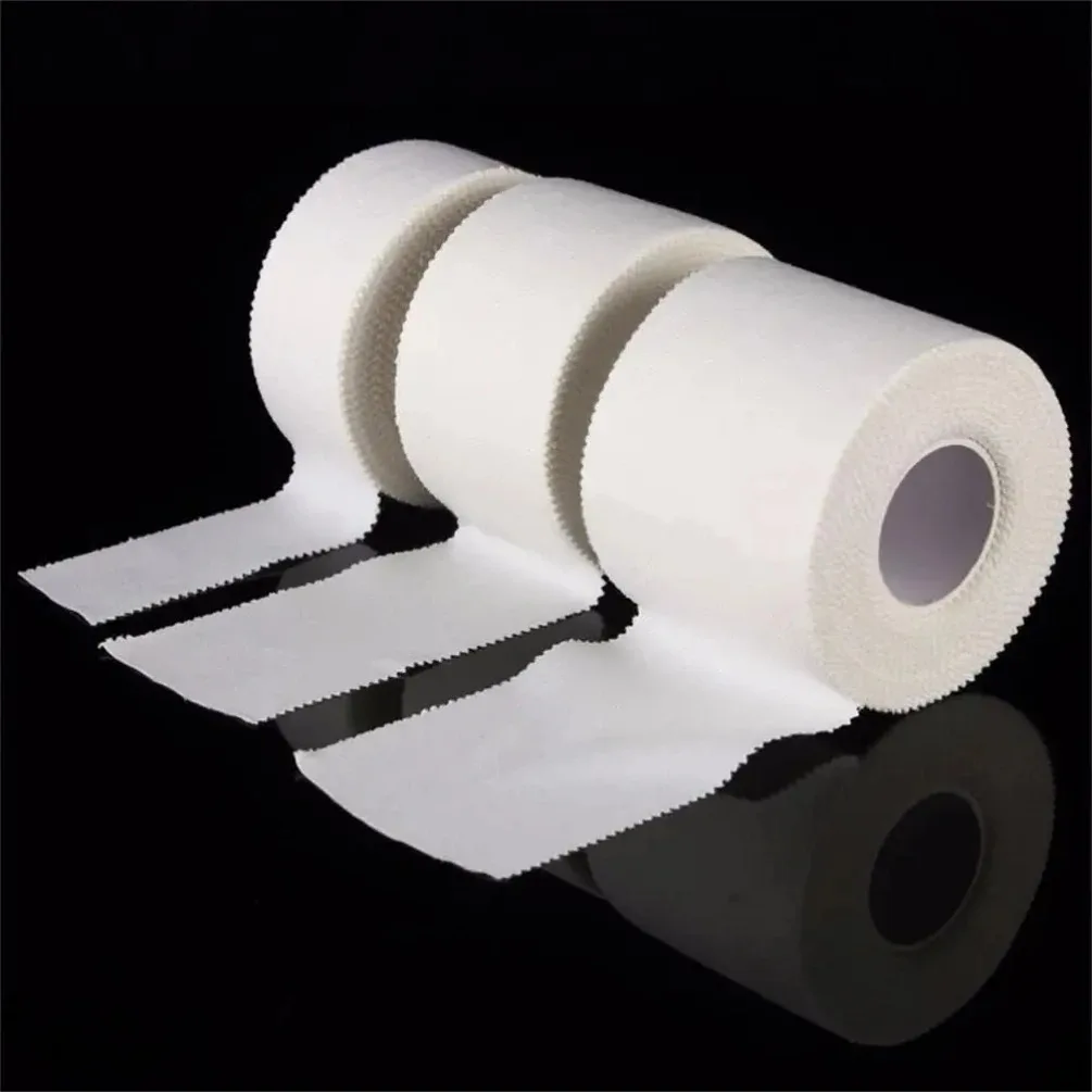 1PC Medical Waterproof Cotton White Premium Adhesive Tape Sport Binding Physio Muscle Elastic Bandage Strain Injury Care Support - Image 2