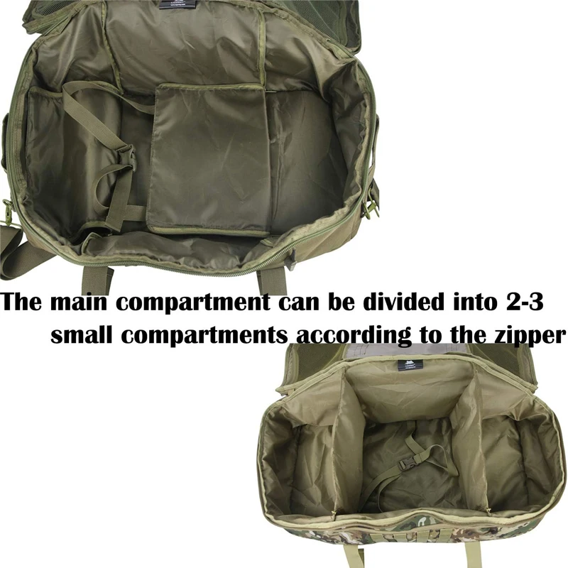 LQARMY 30L 45L 80L Tactical Military Backpack Gym Duffle Bag for Men Camping Sports Travel Workout Weekender Deployment 3 in 1 - Image 3