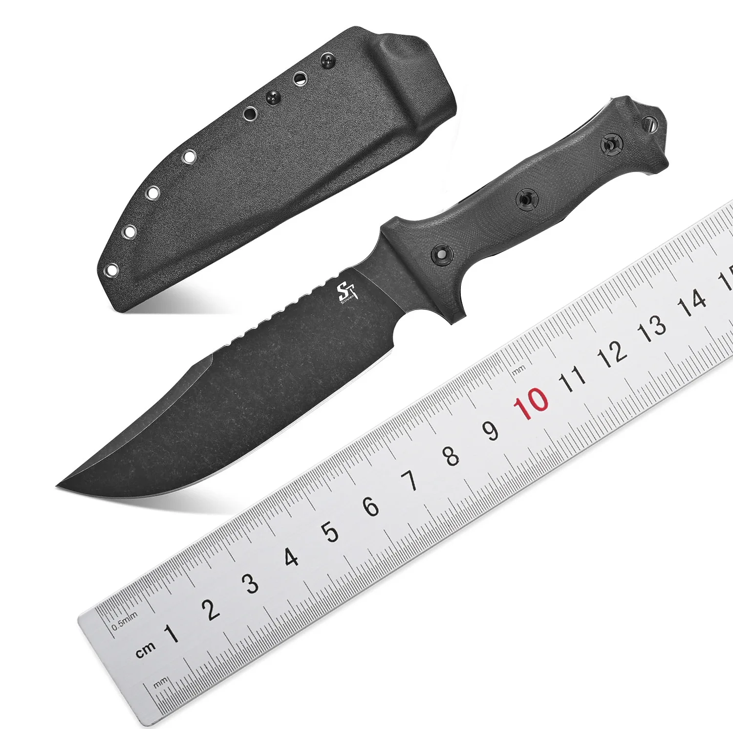 Sitivien ST28 Fixed Blade Knife 7MM Thick N690 Stainless Steel Blade G10 Handle Full Tang EDC Tool Knifes for Outdoor Work Camp - Image 2
