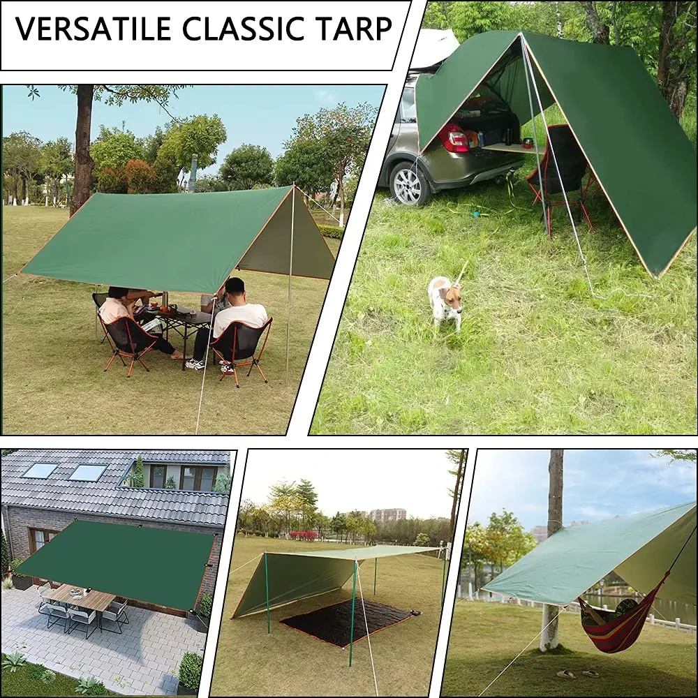 Camping Tarp Waterproof Tent Tourist Awning Shade Garden Canopy Beach Sunshade Outdoor Ultralight Sun Shelter Hiking Backpacking - Image 5
