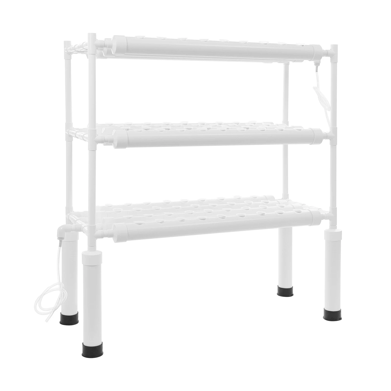 108-Hole Hydroponic Growing Kit, 3-Tier Vertical Hydroponic Rack, Hydroponics Growing System Kit with Water Pump & Timer, White - Image 4