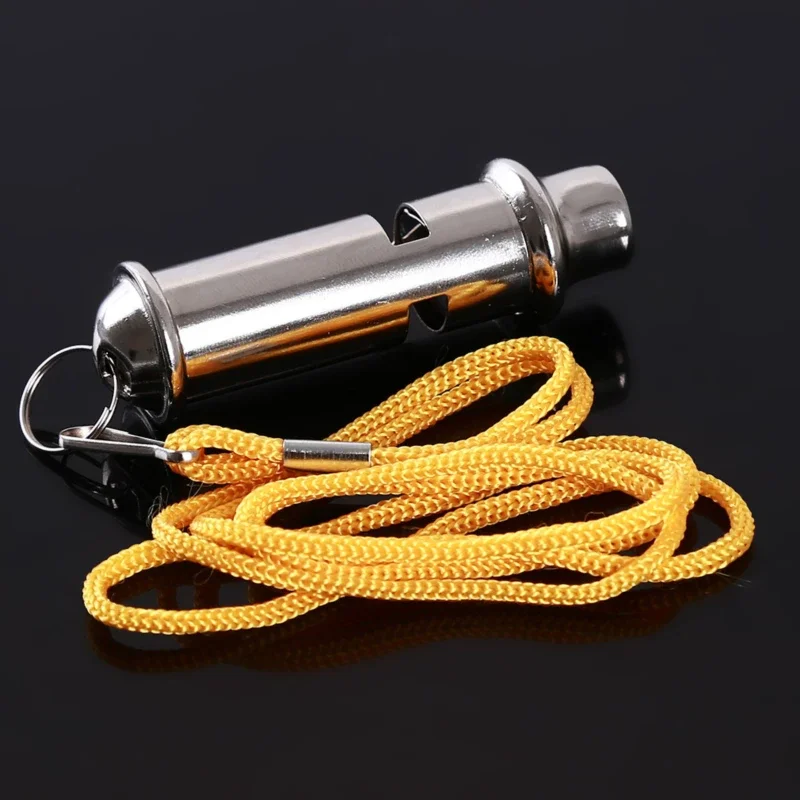 Stainless Steel Whistle Outdoor Emergency Life-saving Whistles Traffic Command Training Sports High-frequency Whistle Referee - Image 3