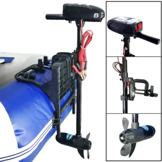 18/28lbs Thrust 12v Electric Trolling Motor Engine with Transom Mount for Inflatable Boat Kayak Speed Boat Accessories