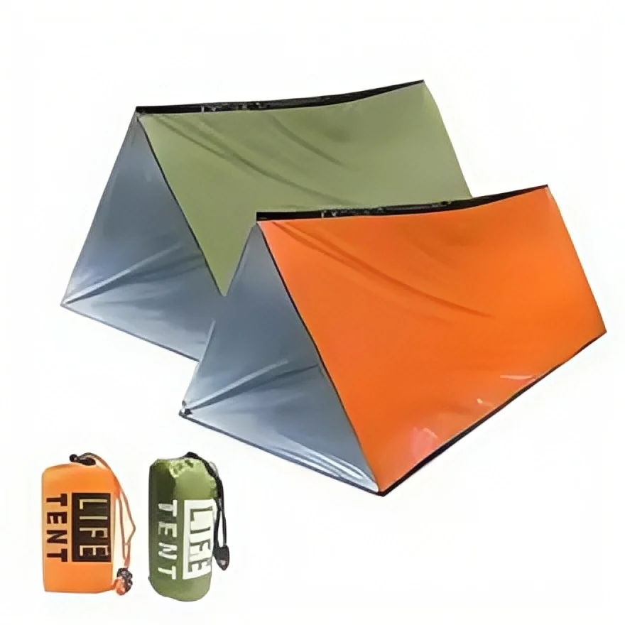 2-Person Emergency Survival Shelter - Waterproof Mylar Bivy Tent & Thermal Sleeping Bag, Reusable SOS Outdoor Rescue Kit - Image 3