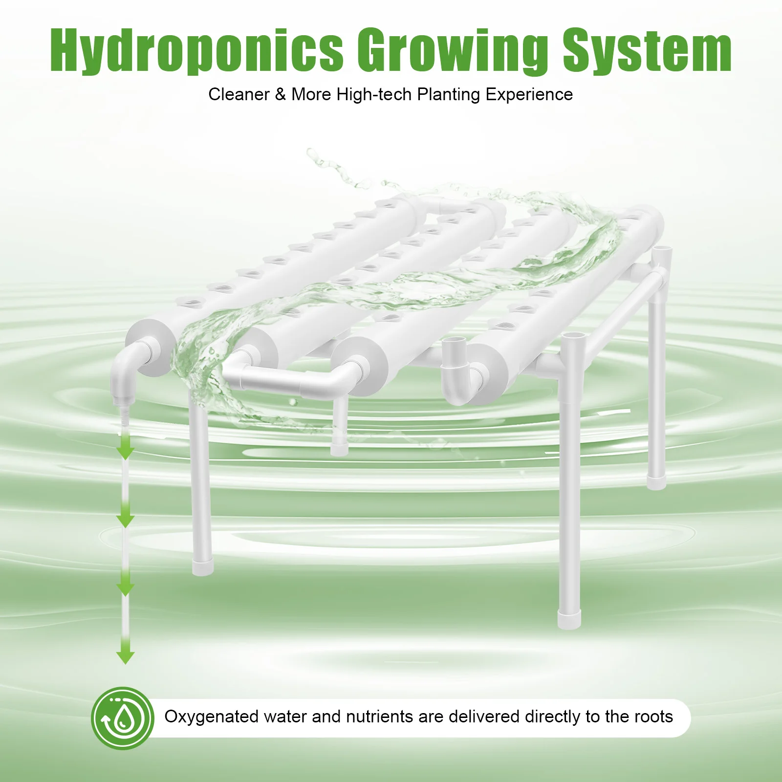 Hydroponic Grow Kit 36-Site Hydroponics Growing System for Leafy Vegetables Indoor Soilless Garden - Image 3