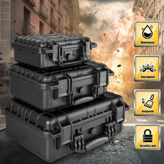 1pc Safety Instrument Tool Box Waterproof Hard Carry Case Bag Tool Case Sponge Protective Tool Storage Box Shockproof Hard Case