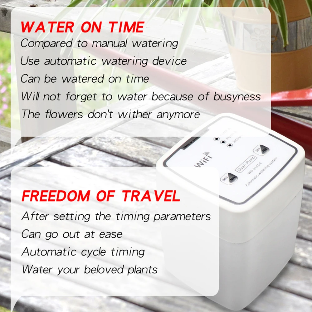 WIFI Intelligent Watering Device Double Pump Timed Automatic Drip Irrigation System Remote APP Controller for Garden Terrace - Image 5
