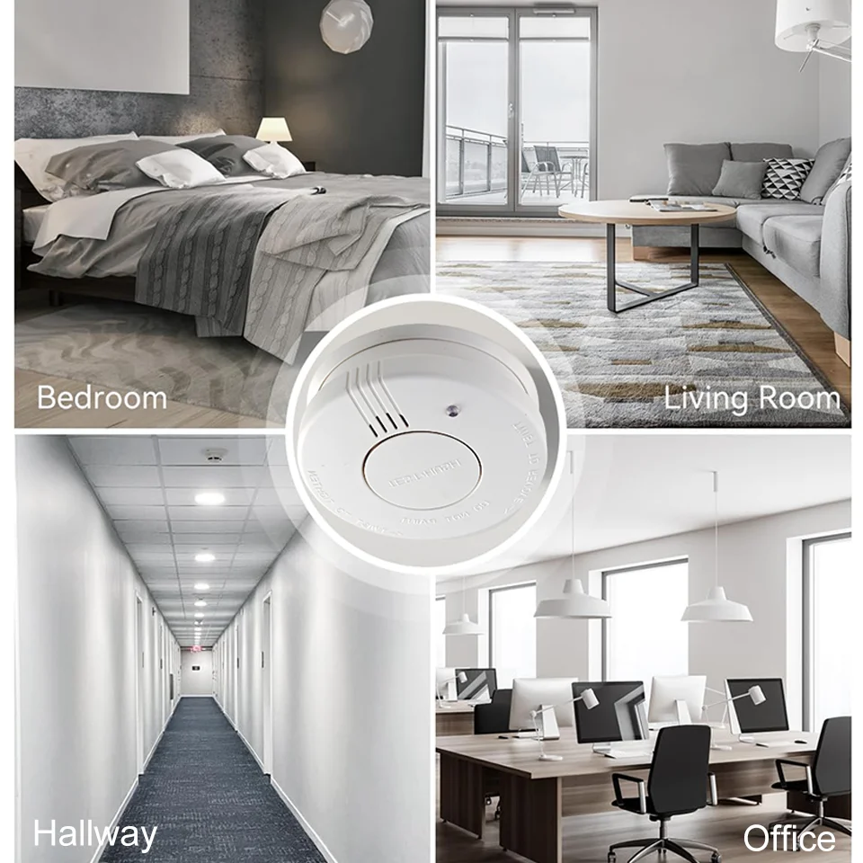 Smoke Detector 9V Replaceable Battery Smoke And Fire Alarm Smoke Sensor Low Battery Beep For Kitchen Bedroom Office CE EN14604 - Image 6