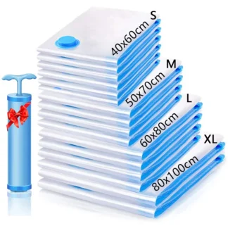 5/12/48PCS Vacuum Storage Bags For Clothes,Bedding,Space Saving Bags Storage Vacuum Seal Packet,Folding Compressed Organizer Bag