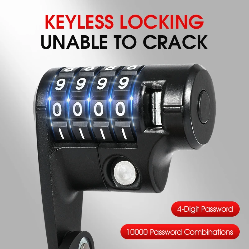 WEST BIKING Bike Folding Password Lock Anti-theft Chain Padlock Motorcycle Safety Portable Locks Reflective Bicycle Accessories - Image 2