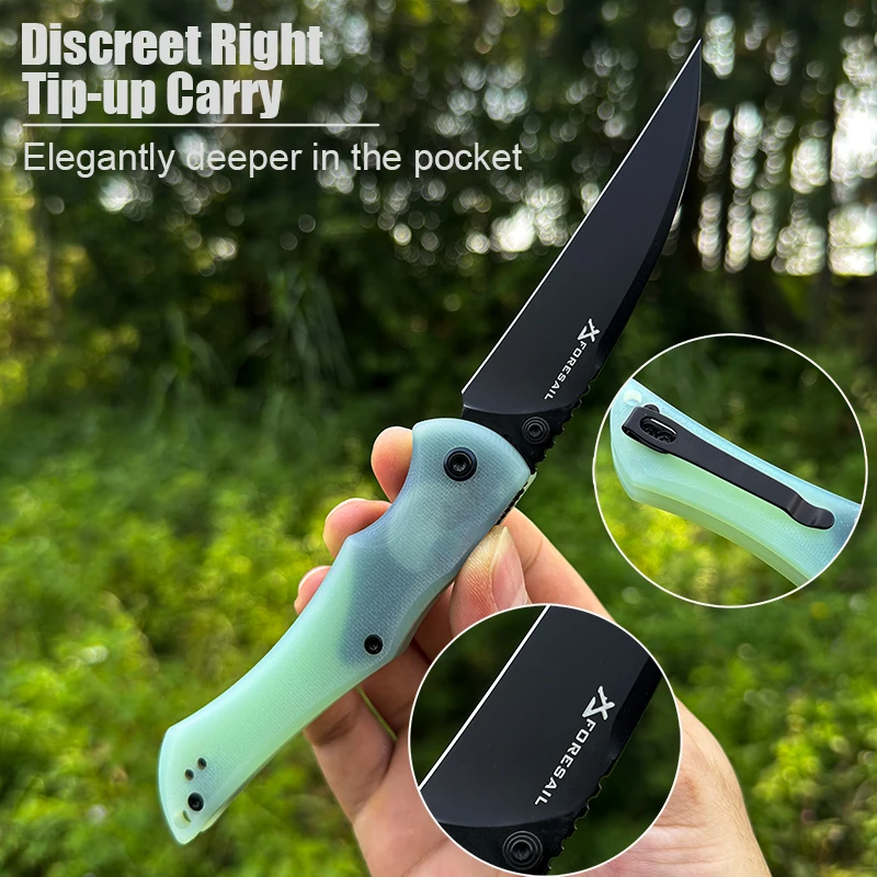 VNLA 14C28N Steel Sharp Folding Knife Outdoor Camping Hunting Cutting Survival Hiking Fishing Portable Pocket Clip EDC ToolKnife - Image 5