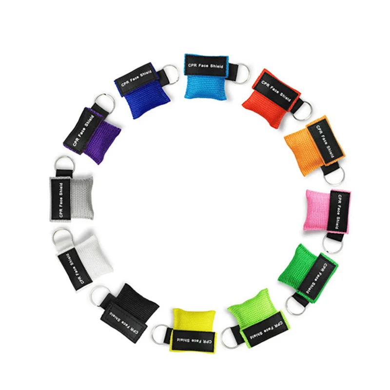 Keychain First Aid Emergency Face Shield CPR Mask Professional Outdoor Rescue Health Care Tools Jetting Resuscitator Mask - Image 3