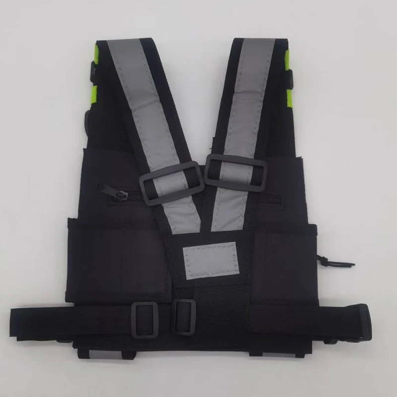 Functional Tactical Chest Bag Unisex Walkie-talkie Pack Reflective Vest Streetwear Bag Chest Rig Bag Oxford Cloth Vest Backpack - Image 5