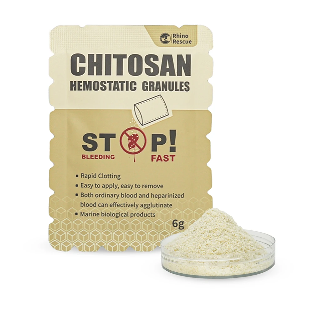 RHINO RESCUE 6g Chitosan Hemostatic Granul | Fast Clotting & Portable for Emergency, Wound Care, Outdoor & | No-Residue First A - Image 3