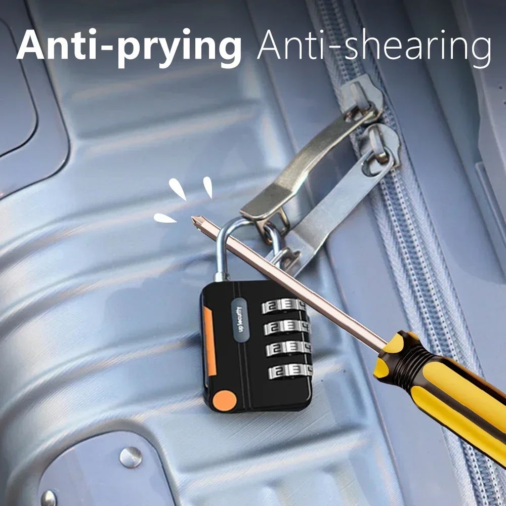 Anti-theft TSA 4 Digit Combination Lock Customs Password Lock Suitcase Luggage Coded Lock Cabinet Lock Contrast Color Padlock - Image 5