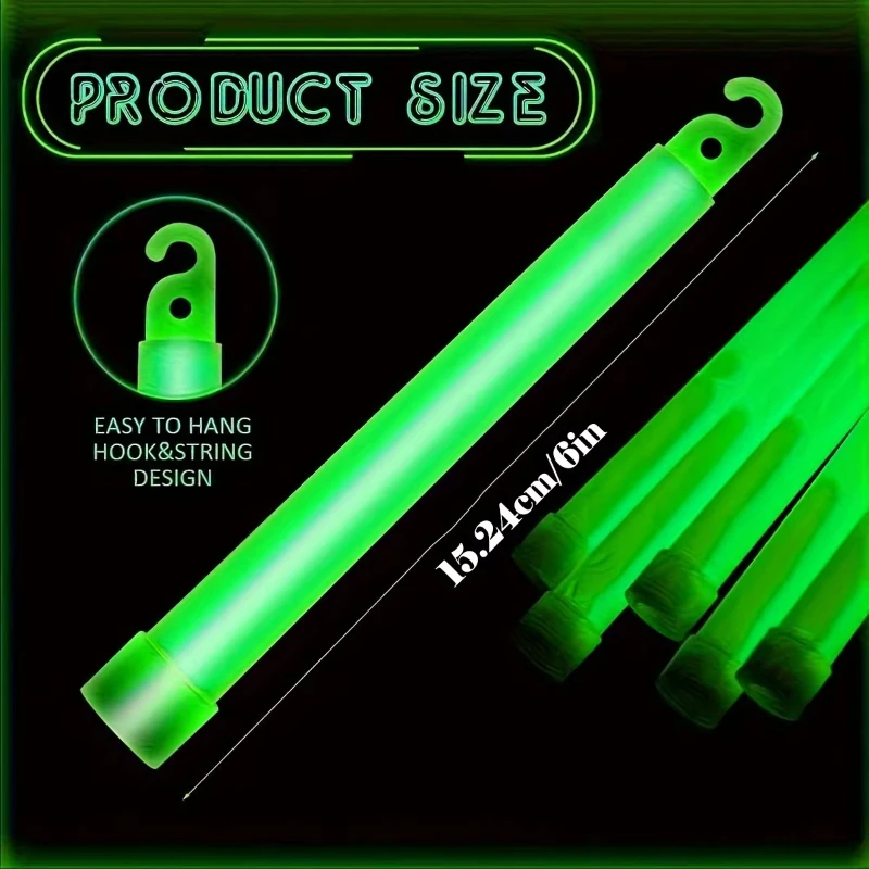 Green Chemiluminescent Glow-in-the-Dark Stick for Camping And Party - Long-Lasting Self-Luminous Stick - Image 6