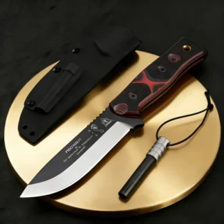TOPS- Camping Adventure Straight knife 154CM alloy steel, integrated keel structure, dual-color G10 handle, hiking survivalknife