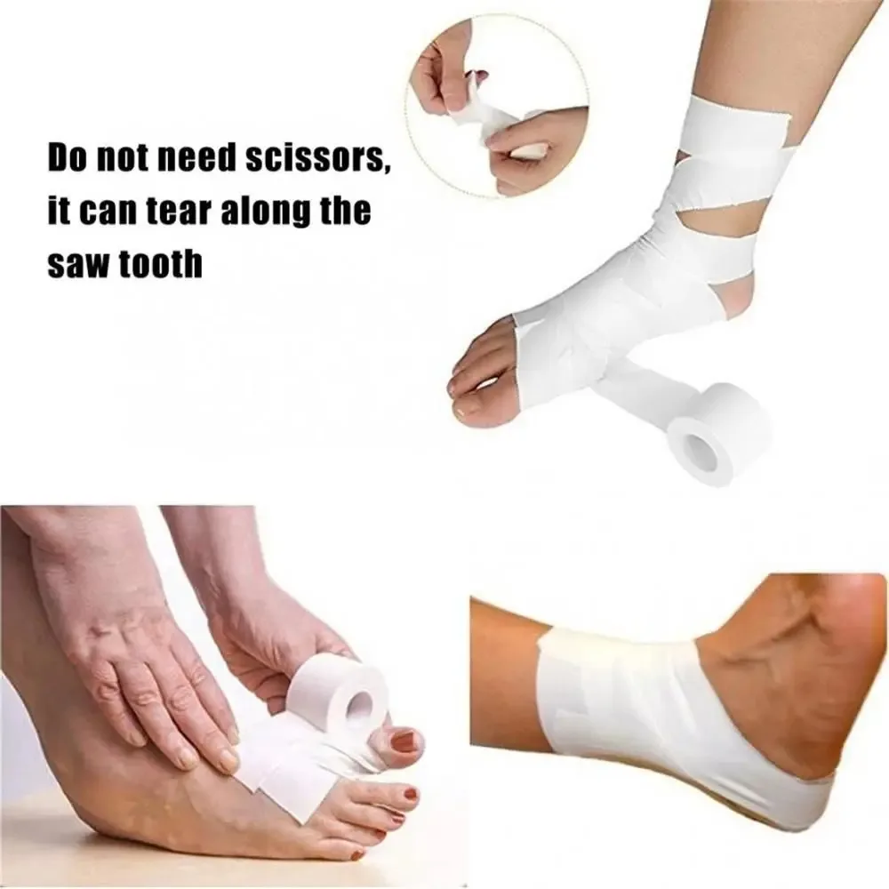 1PC Medical Waterproof Cotton White Premium Adhesive Tape Sport Binding Physio Muscle Elastic Bandage Strain Injury Care Support - Image 4