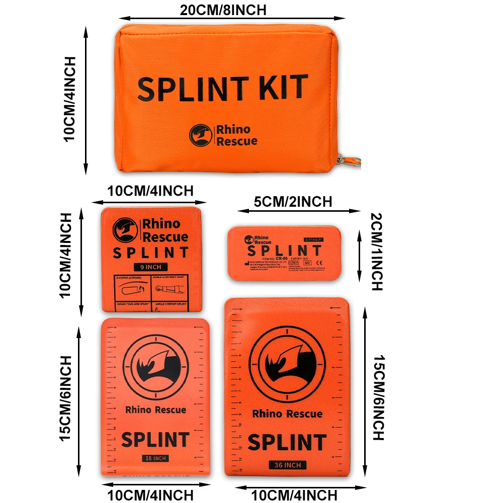 First Aid Splint-Lightweight Reusable Combat Splint, RHINO RESCUE First Aid Medical Splint For Bone Fracture Treatment - Image 5