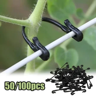 100/50Pcs Garden Plants Fixed Clips Buckles Tomato Vegetable Grafting Clips Grape Support Vine Clips Plastic Fixed Buckle Hooks