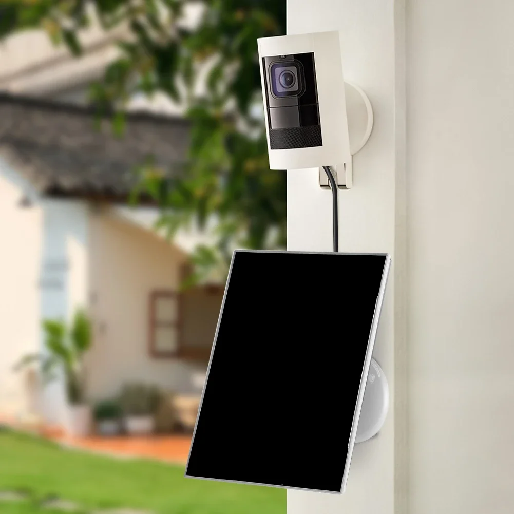 Solar Panel 10W 6V Outdoor Solar Cells 360° Adjustable Wall Mount Camera Solar Panel Micro USB+Type-C for Ring Eufy Blink Arlo - Image 3