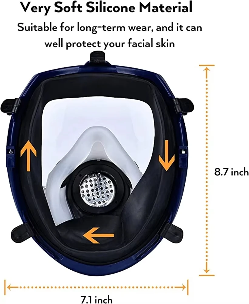 Full Face Gas Mask Chemical Biological Radioactive Contamination Gasmask Respirator Filter Radiation Dustproof Respirator - Image 2