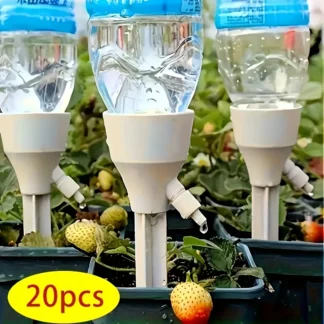 20 Pcs Automatic Plant Drip Irrigation Kit Adjustable Water Flow Battery-Free Universal for EU/US Thread Bottles Efficient