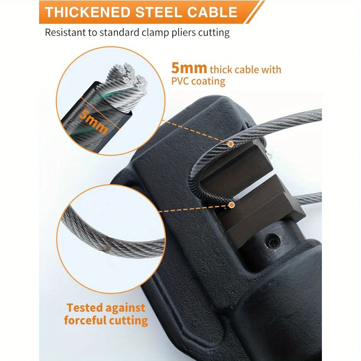 3Pcs Set 4Digit Combination Cable Lock Zinc Alloy & Hardened Steel Multi-Use for Bikes Cabinets, Wardrobes Fences Lock for Bike - Image 5