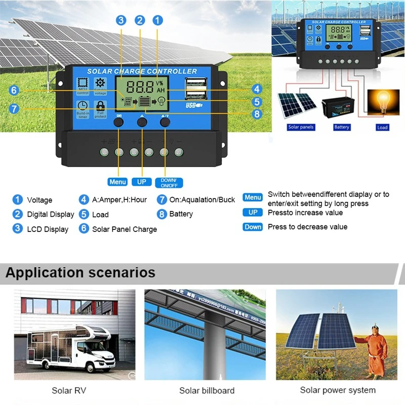 1000W Solar Panel 12V Solar Cell With 60A 100A Controller Solar Charge for Phone RV Car MP3 PAD Charger Outdoor Battery Supply - Image 5