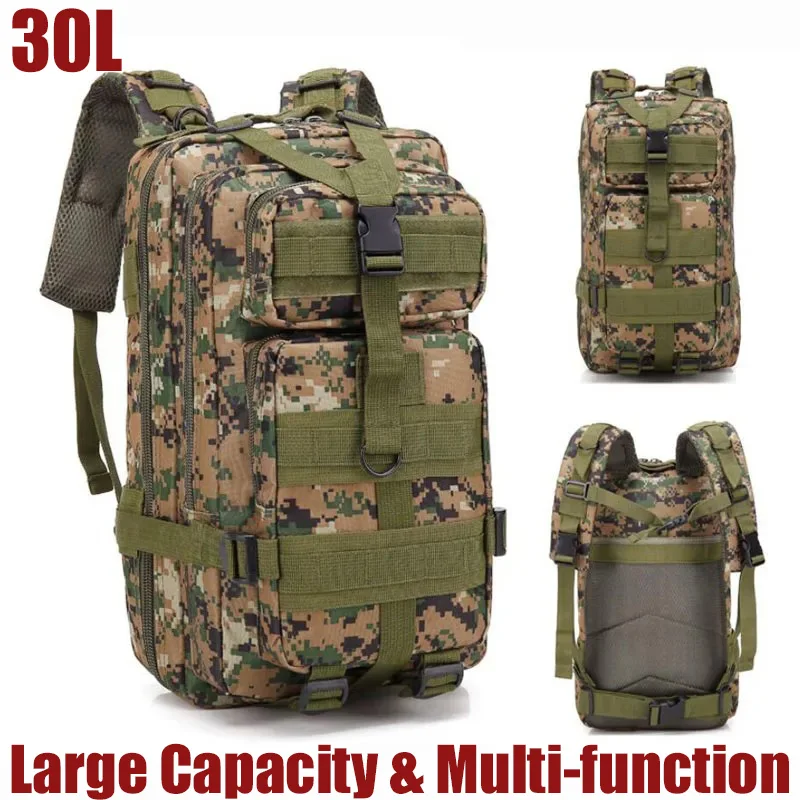 30L Tactical Backpacks For Man Hking Outdoor Survival Bags 3P Climbing Hunting Backpack Fishing Hiking Nylon Tactical Backpack - Image 5