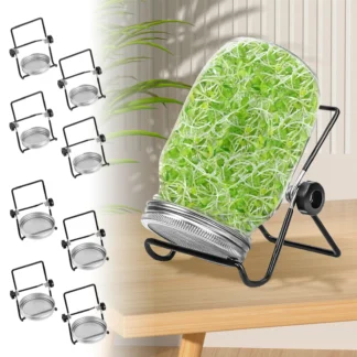 4Pcs 70/86mm Wide Mouth Sprouting Jar with Stainless Steel Screen Lids Seed Germination Kit for Sprouts Bean Maker Seedling Tray