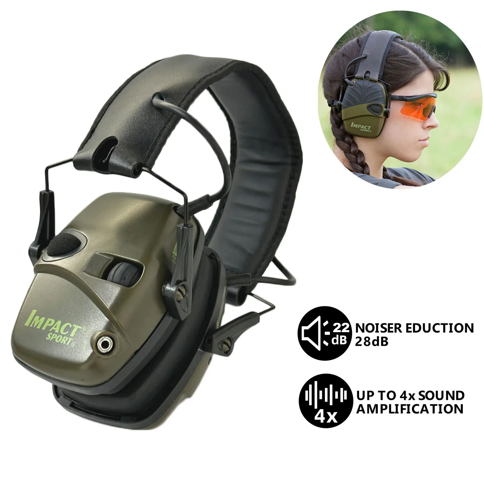 Active Hunting Tactical Earmuff with Case for Shooting Electronic Hearing protection Headset Noise Reduction hunting headphone