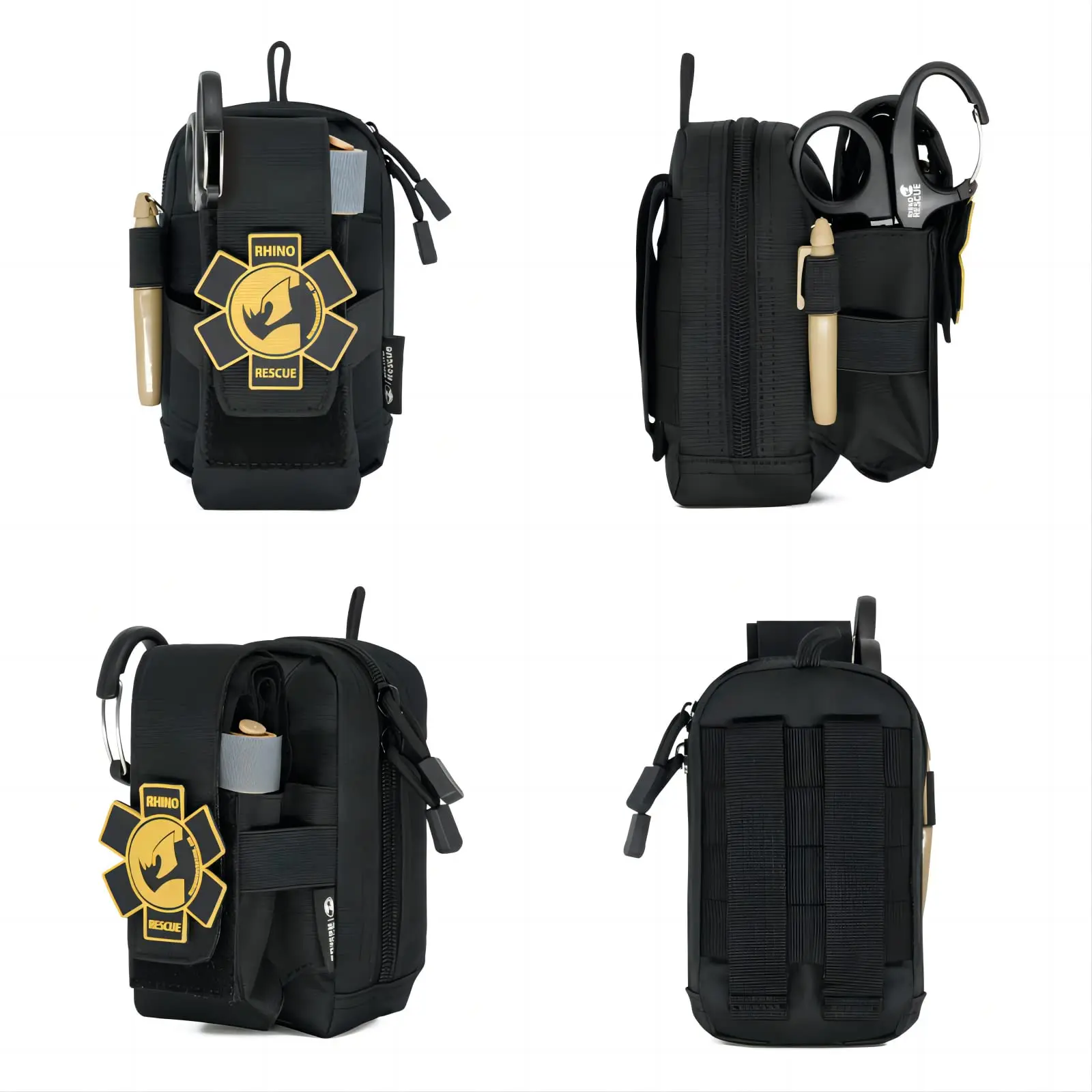 Rhino Rescue EDC Pouch First Aid Kit Tactical Survival Trauma Kit Molle Utility Tool Pouches For Camping Hiking - Image 3