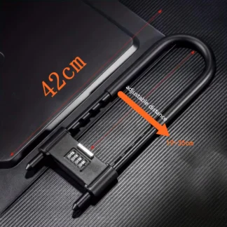 Glass Door U-Shaped Lock Four Position Combination Padlock Adjustable Buckle Anti-Shear Extended Warehouse Plug Bicycles Lock