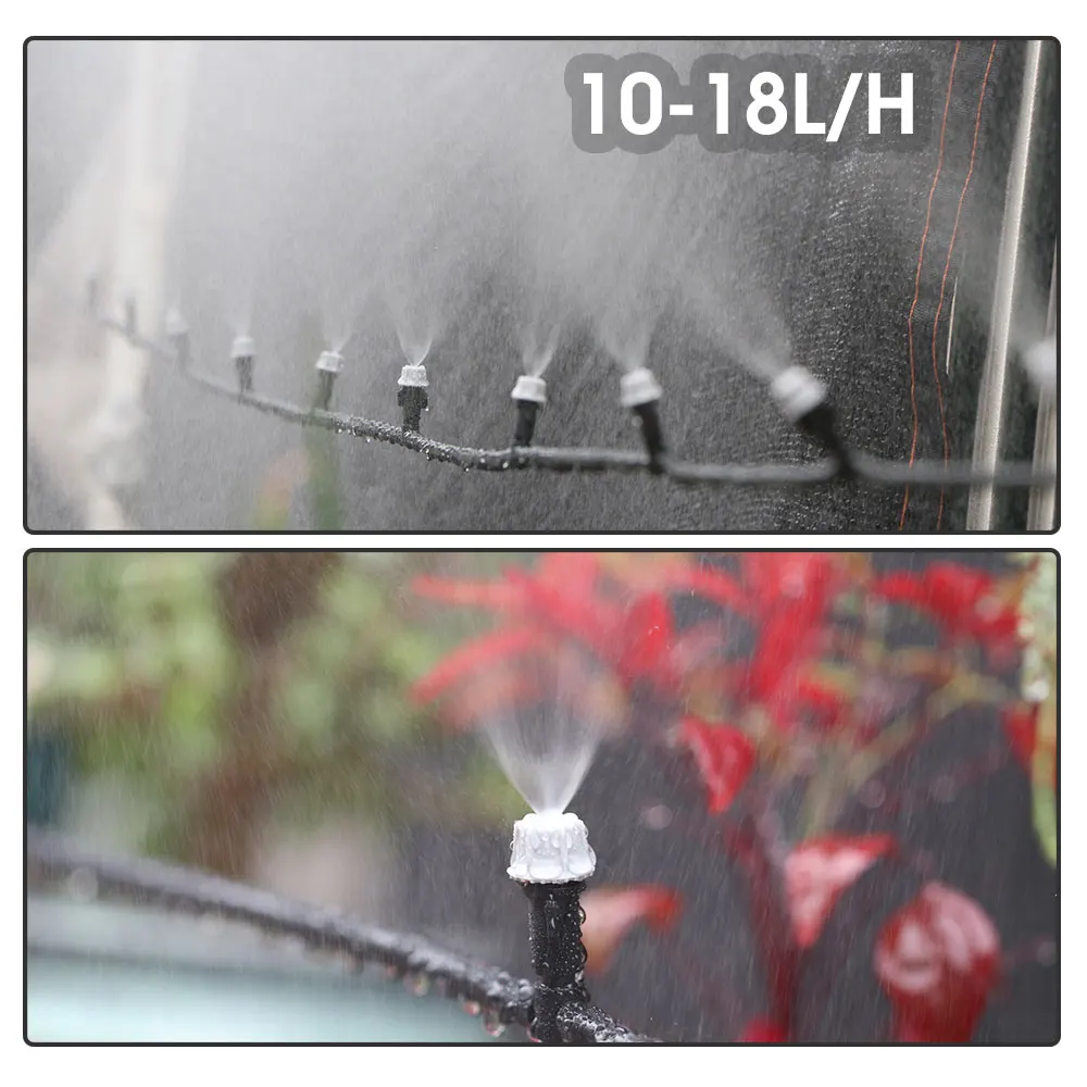 60W Self-Priming Pump Garden Drip Irrigation System Timing Power Supply 5-30M Mist Spray Watering Kits for Courtyard Greenhouse - Image 6