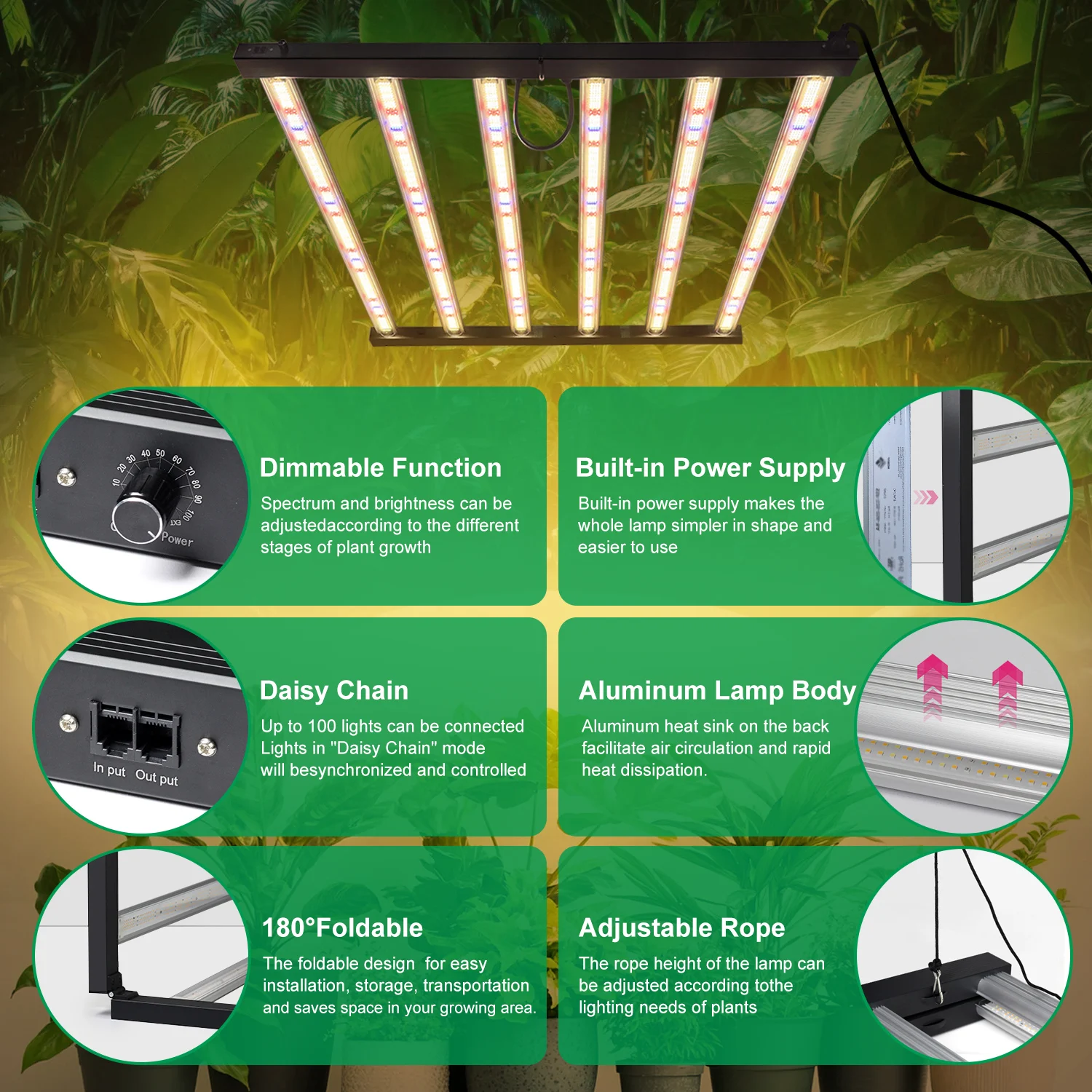 720W LED Grow Light Full Spectrum LM281B with UV IR Phytolamp 1280 PPFD For Indoor Grow Tent Planting - Image 5