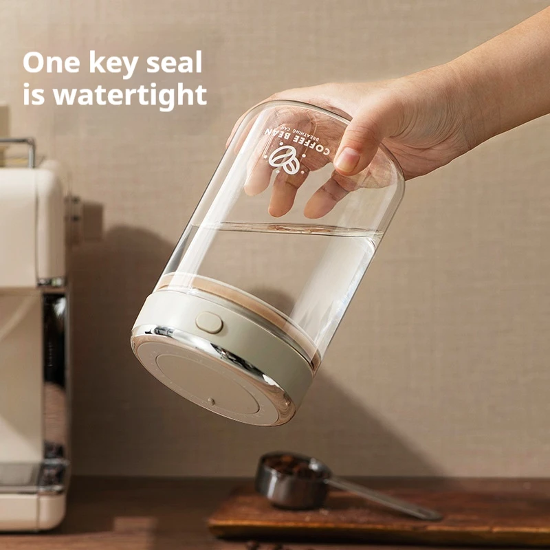 Vacuum Food Grade Coffee Bean Sealed Jar with Date Tracker and Waking Bean Valve Storage Containers for Grain, Snack, Sugar, Tea - Image 5