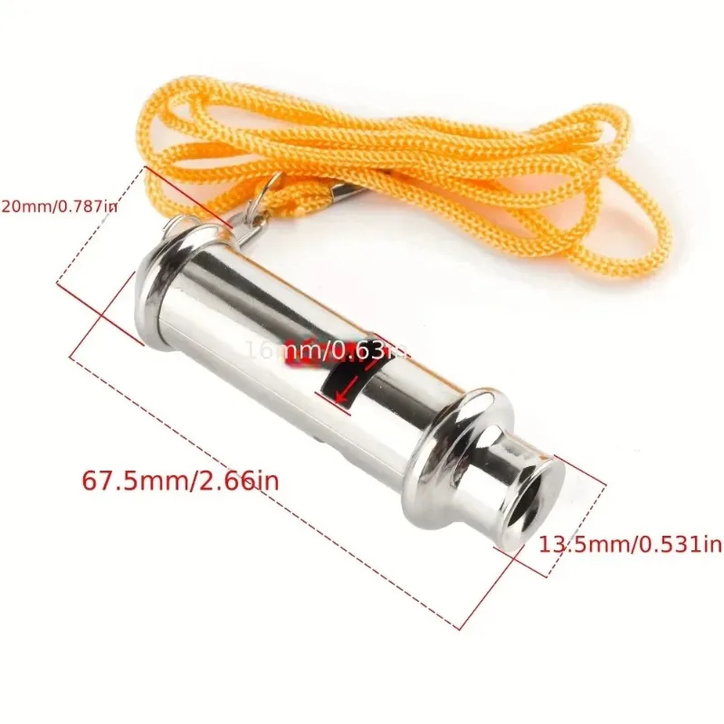 Stainless Steel Whistle Outdoor Emergency Life-saving Whistles Traffic Command Training Sports High-frequency Whistle Referee