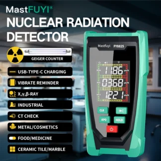 MASTFUYI FY8825 Portable Geiger Counter Nuclear Radiation Detector Personal Dosimeter Marble Tester X-Ray Radiation Dosimeter