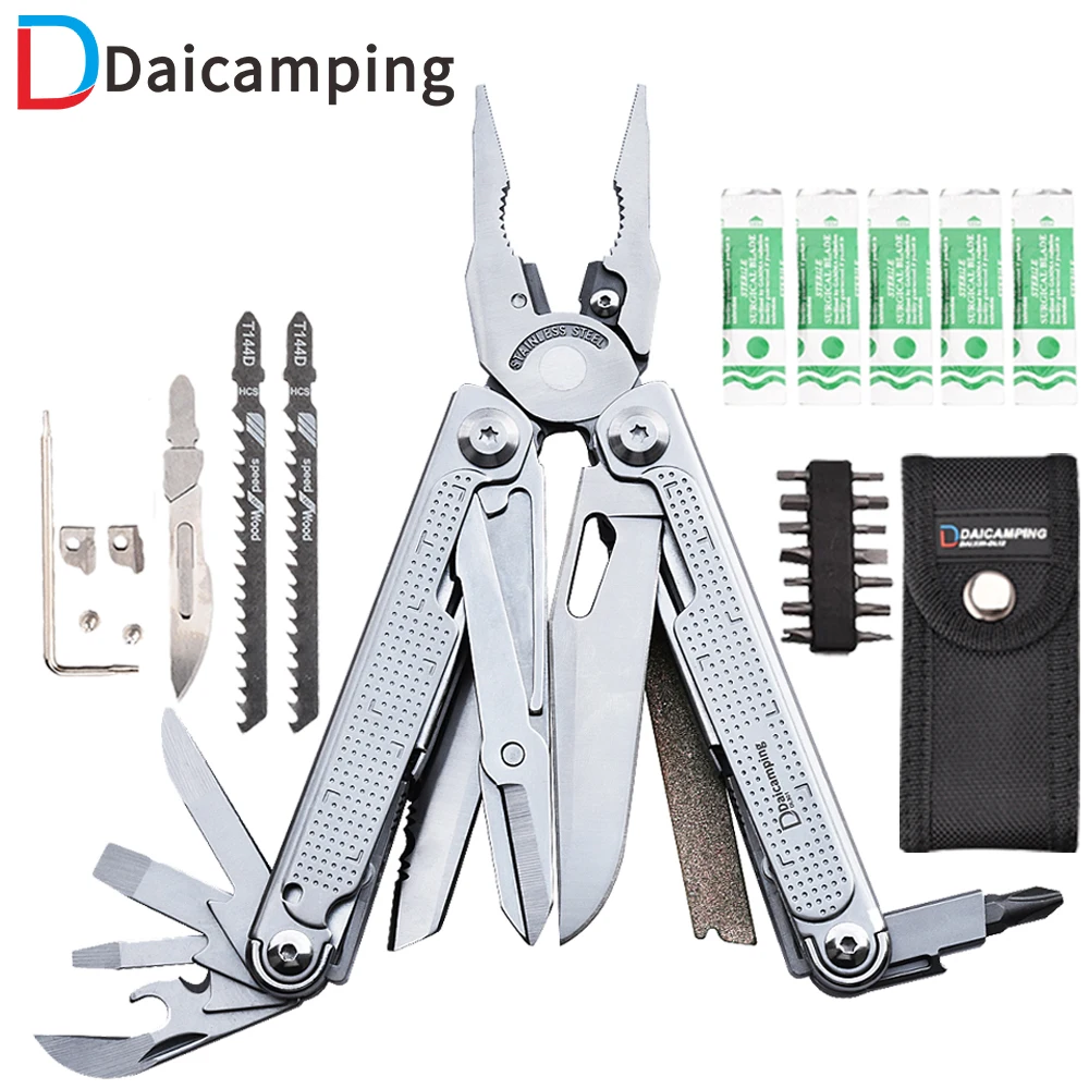 Daicamping DL30 Multitool Diy Multi Tool Folding Multi-tool Knife Scissor Clamp EDC Gear Manual Hand Tools Multifunctional Plier