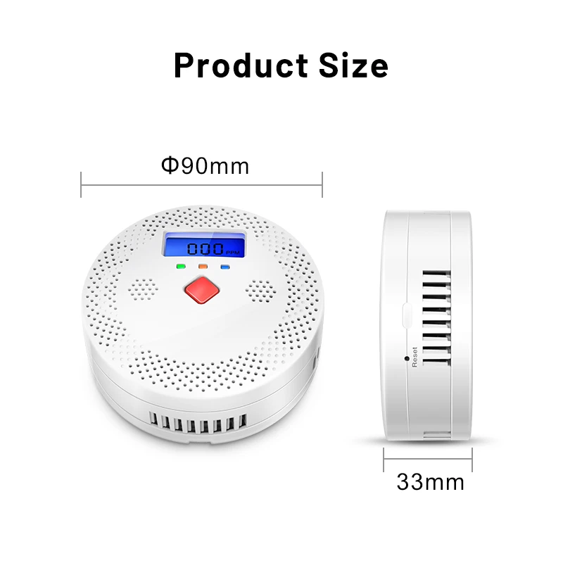 Tuya WiFi Smart Carbon Monoxide Detector Alarm 85dB Sound Warning LCD Digital Display Home Indoor Real-Time CO Monitor Poisoning - Image 6