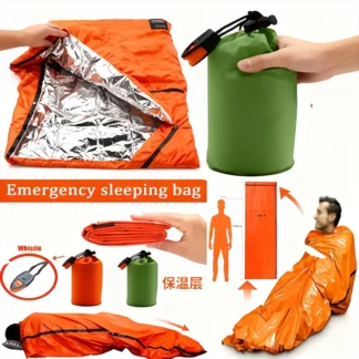Waterproof Lightweight Thermal Emergency Sleeping Bag Bivy Sack Survival Blanket Bag CampingHiking, Outdoor Activities Equipment