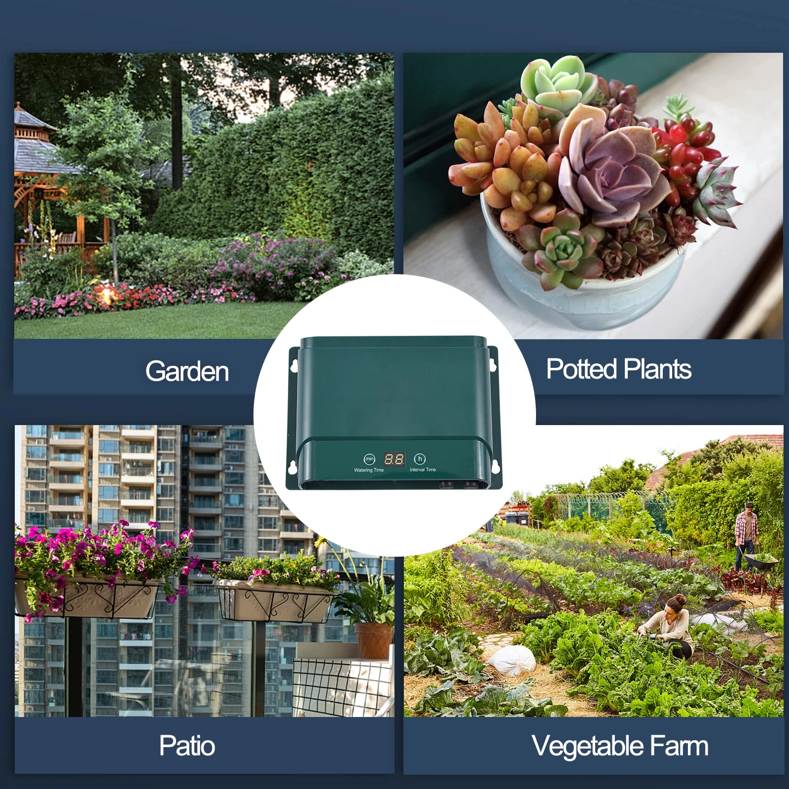 Solar Automatic Drip Irrigation Kit 7 Timing Modes 30 Watering Modes 32.8FT Automatic Watering Irrigation System Set for Garden - Image 5