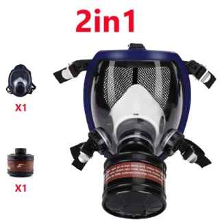 Full Face Gas Mask Chemical Biological Radioactive Contamination Gasmask Respirator Filter Radiation Dustproof Respirator