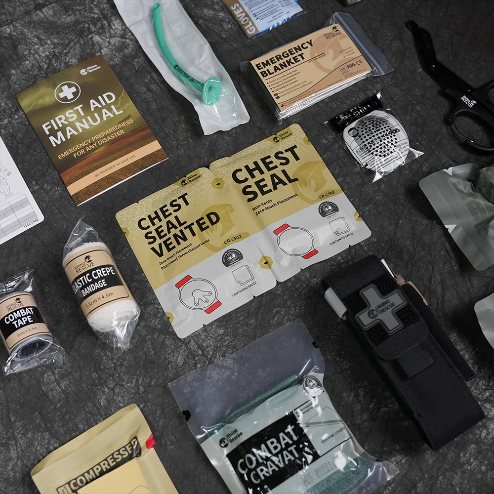 Rhino Rescue Trauma Kit,Combat Survival Gear Medical Kit,Tactical for Emergency First Aid, IFAK Refill Supplies - Image 2