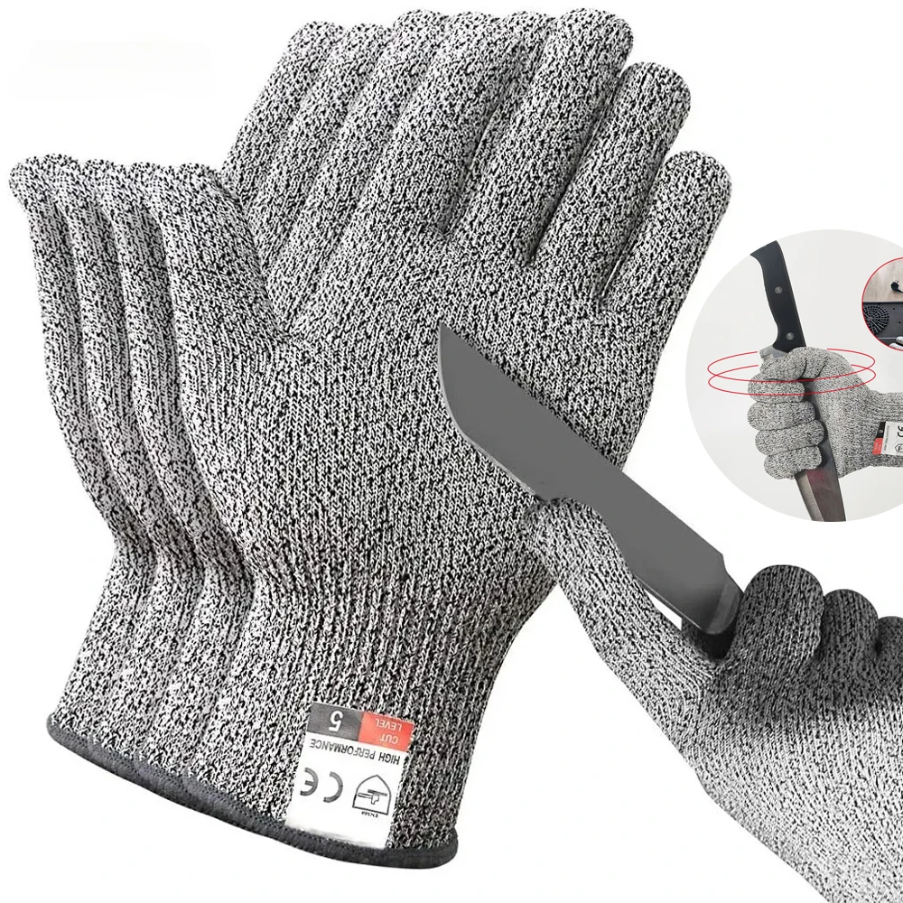 HPPE Level 5 Safety Anti Cut Gloves High-strength Industry Kitchen Gardening Anti-Scratch Anti-cut Glass Cutting Multi-Purpose