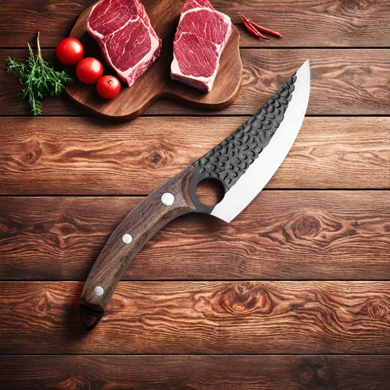 High Carbon Stainless Steel Kitchen Boning Knifes Messer Full Tang Handle Bone Cleaver Knife 6 Inch With Knives Cover - Image 3